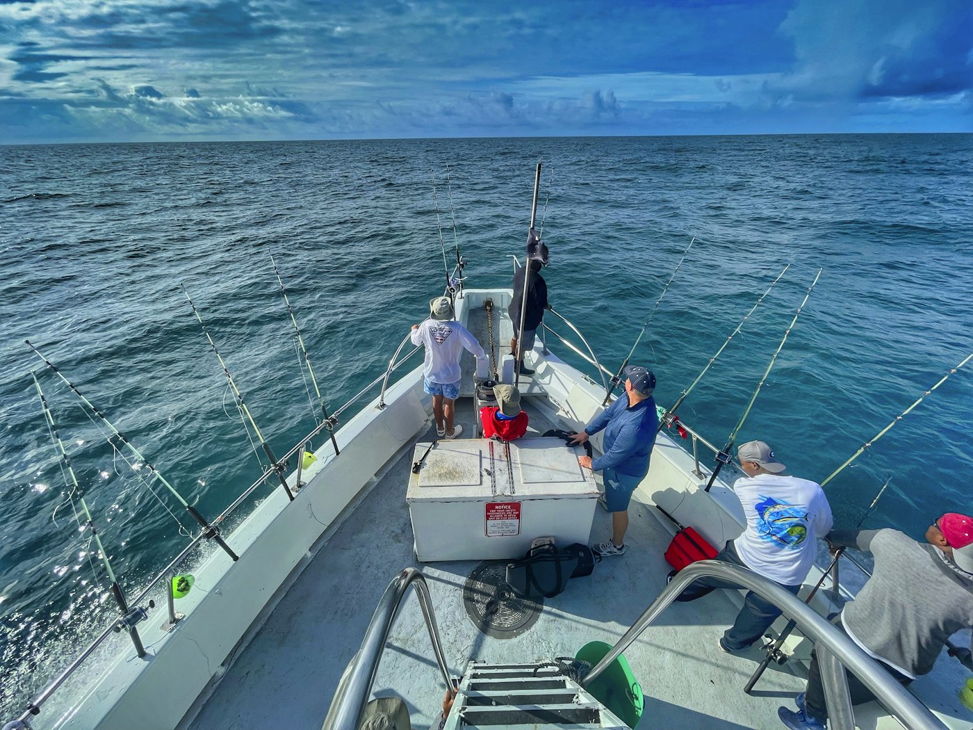 Representative fishing deck underway offshore